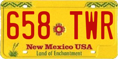 NM license plate 658TWR