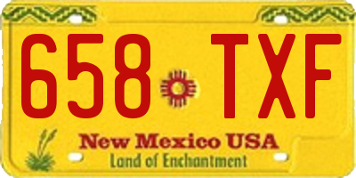 NM license plate 658TXF