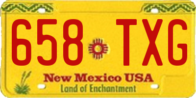 NM license plate 658TXG