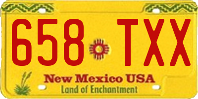 NM license plate 658TXX
