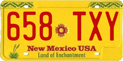 NM license plate 658TXY