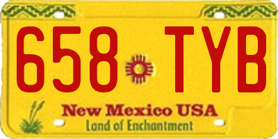 NM license plate 658TYB