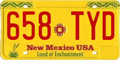 NM license plate 658TYD