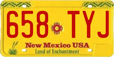 NM license plate 658TYJ