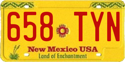 NM license plate 658TYN