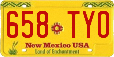 NM license plate 658TYO