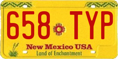 NM license plate 658TYP