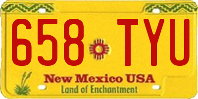 NM license plate 658TYU