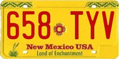 NM license plate 658TYV