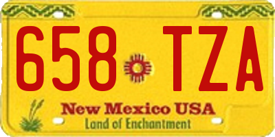 NM license plate 658TZA