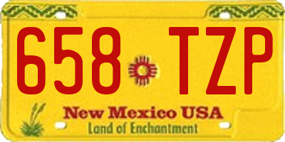 NM license plate 658TZP