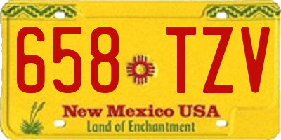 NM license plate 658TZV