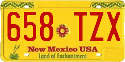 NM license plate 658TZX