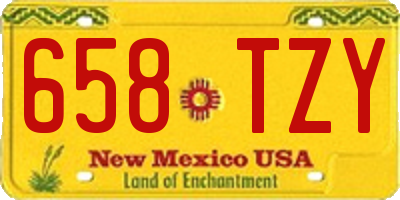 NM license plate 658TZY