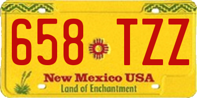 NM license plate 658TZZ