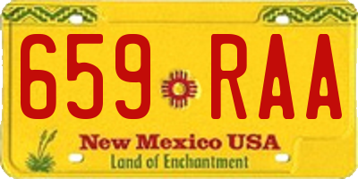 NM license plate 659RAA