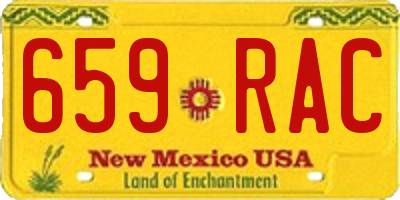 NM license plate 659RAC