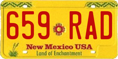 NM license plate 659RAD