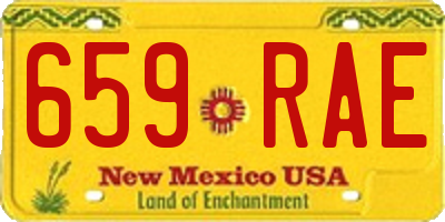 NM license plate 659RAE