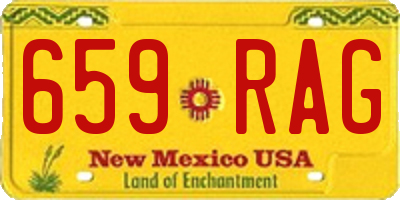 NM license plate 659RAG