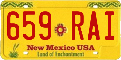 NM license plate 659RAI