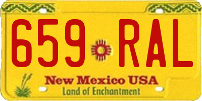 NM license plate 659RAL