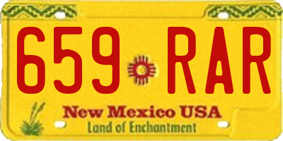 NM license plate 659RAR