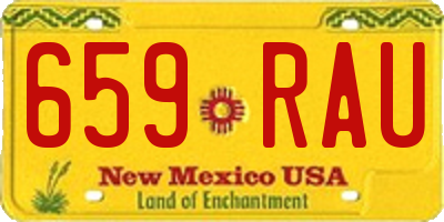 NM license plate 659RAU