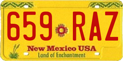 NM license plate 659RAZ