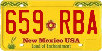 NM license plate 659RBA