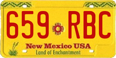 NM license plate 659RBC