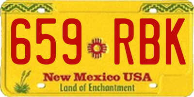 NM license plate 659RBK