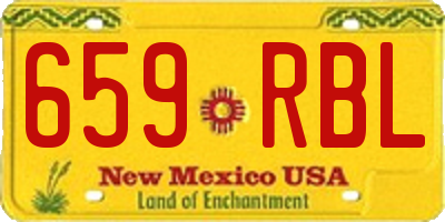 NM license plate 659RBL