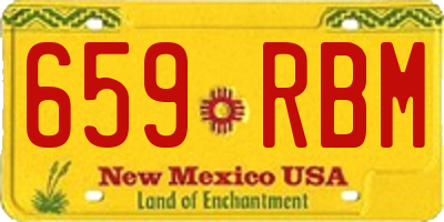 NM license plate 659RBM