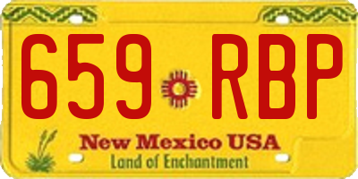 NM license plate 659RBP