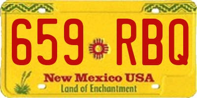 NM license plate 659RBQ
