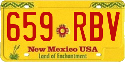 NM license plate 659RBV