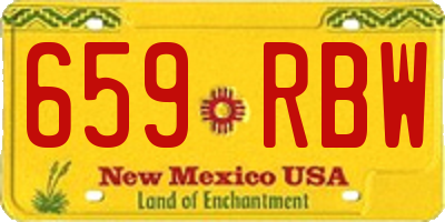 NM license plate 659RBW