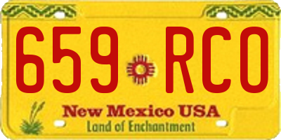 NM license plate 659RCO