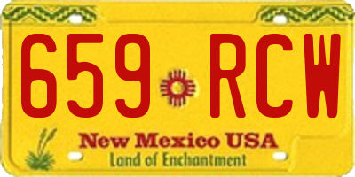 NM license plate 659RCW