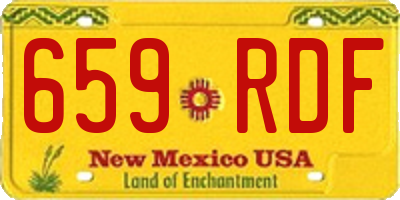 NM license plate 659RDF