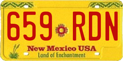 NM license plate 659RDN