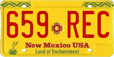 NM license plate 659REC