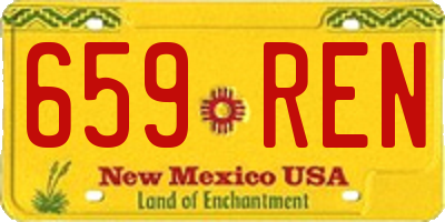 NM license plate 659REN