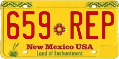 NM license plate 659REP