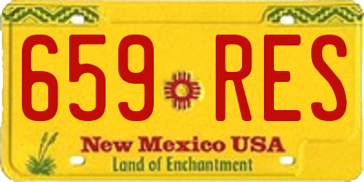 NM license plate 659RES