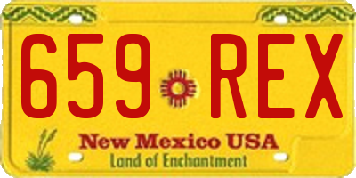 NM license plate 659REX