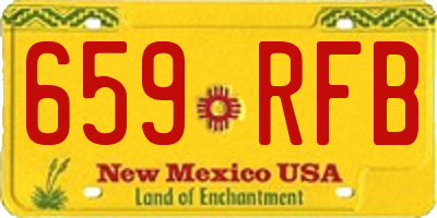 NM license plate 659RFB