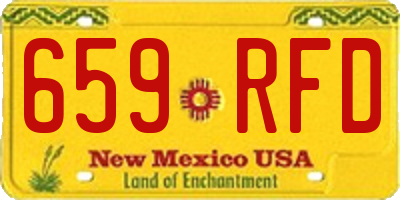 NM license plate 659RFD
