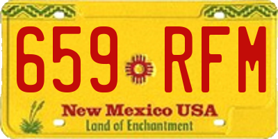 NM license plate 659RFM